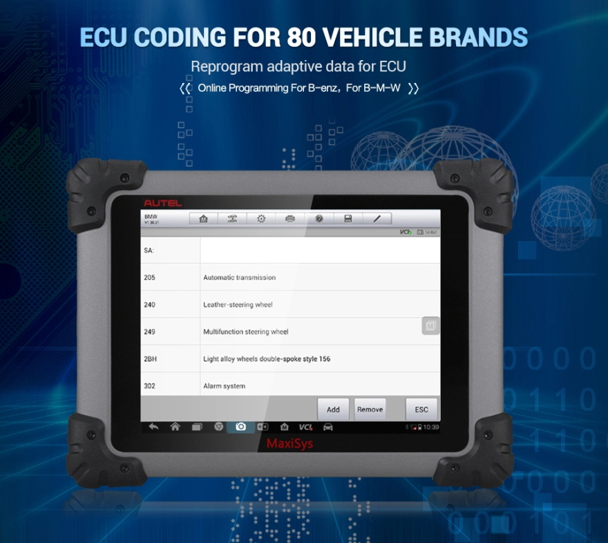 Codificación de la ECU de Autel MaxiSys Pro/P